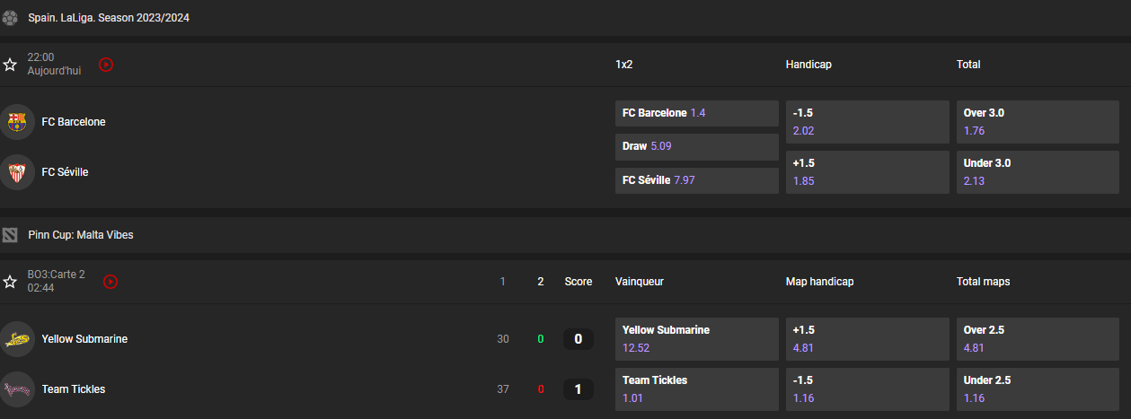 Paris en ligne sur GGBet