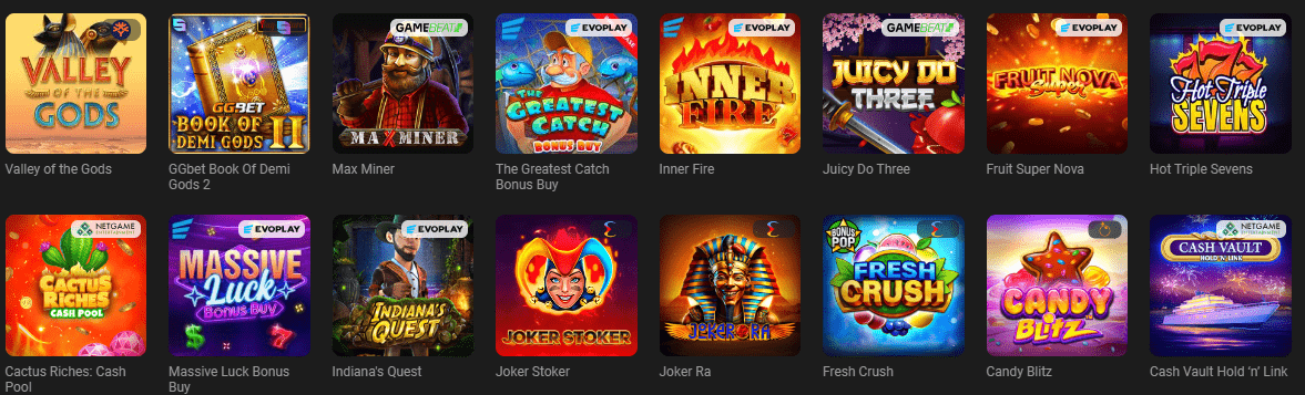GGBet Slot Games