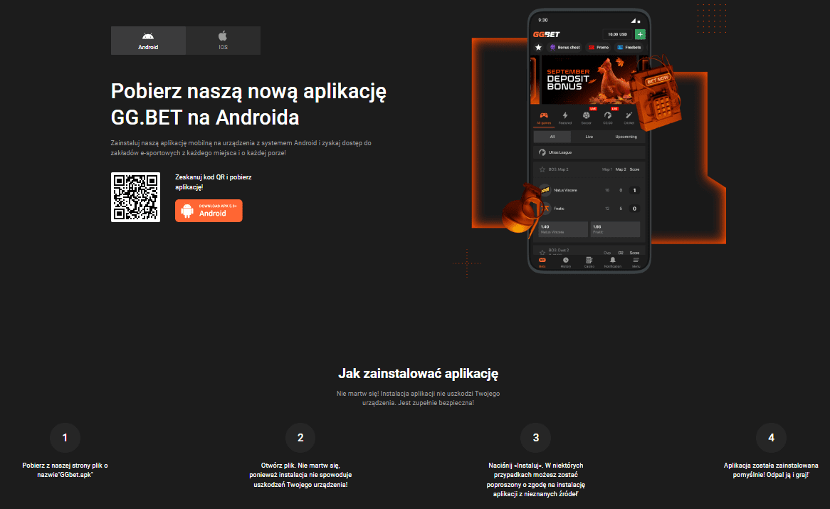 GGBet aplikację na androida